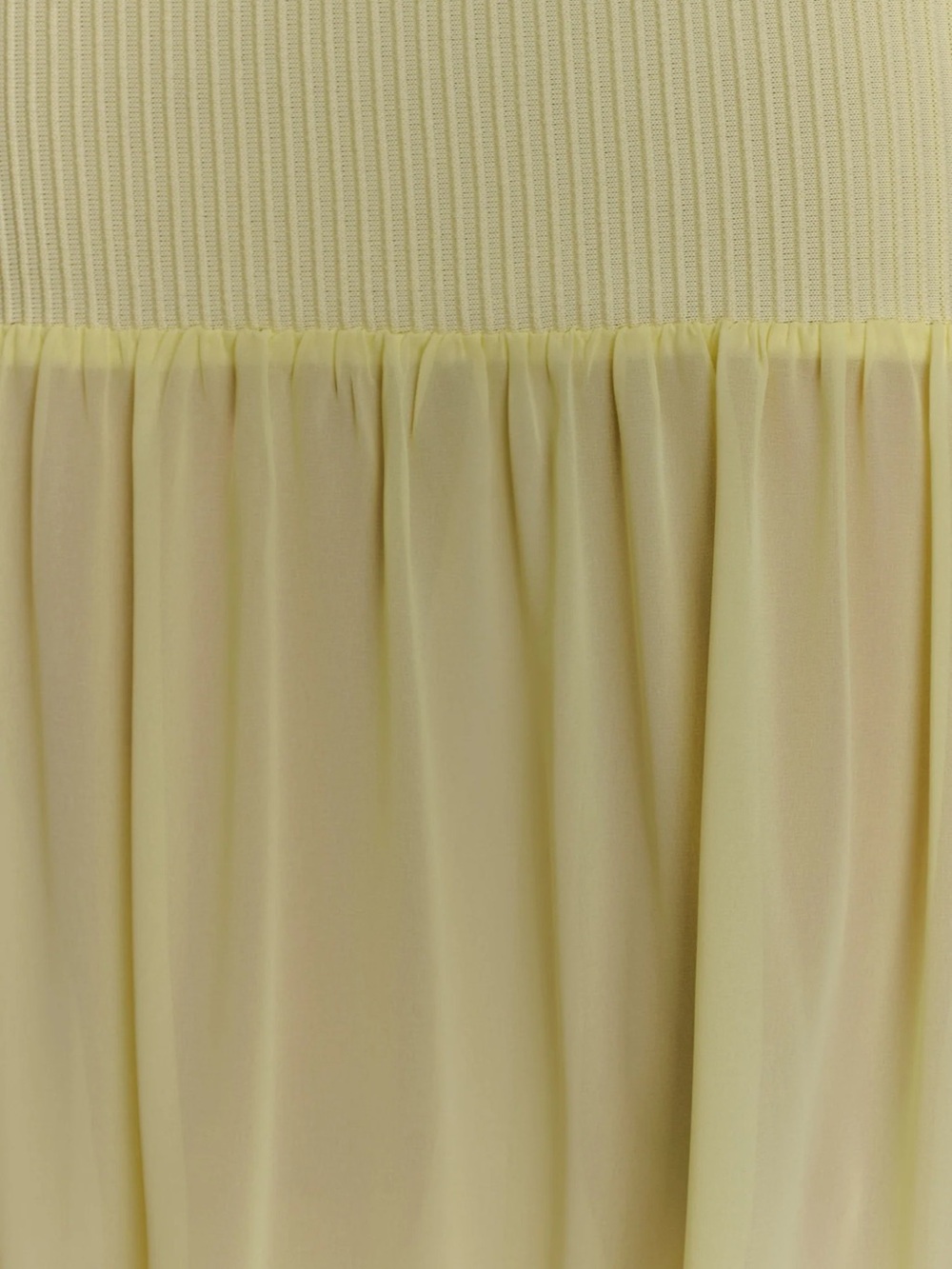 Haille Knit Chiffon Maxi Dress in Lemon - Picture 5 of 7